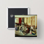 Processie van Corpus Christi in Sevilla Vierkante Button 5,1 Cm (Voorkant /achterkant)