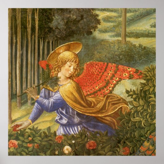 Processie van de Wijzen Engel door Benozzo Gozzoli Poster (Voorkant)
