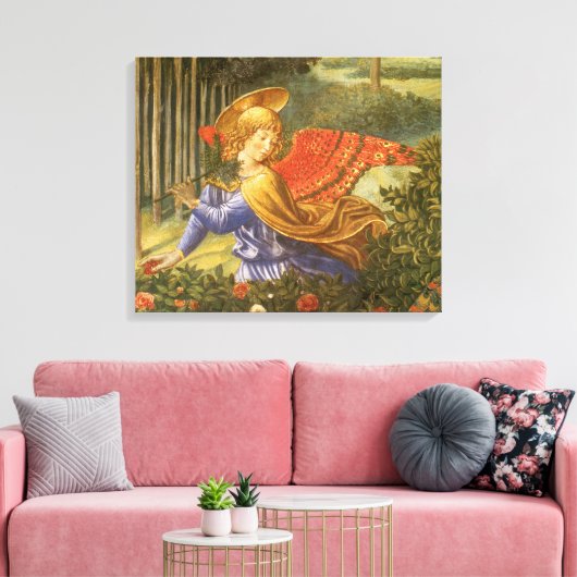 Processie van de Wijzen Engel van Benozzo Gozzoli Canvas Afdruk (Insitu (Woonkamer))