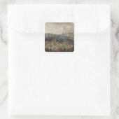 Processie van Louis XIV over de Pont-Neuf Vierkante Sticker (Tas)
