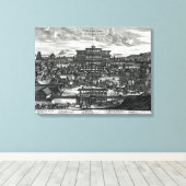 Processie van Macau, ter illustratie Canvas Afdruk (Insitu (Houten vloer))