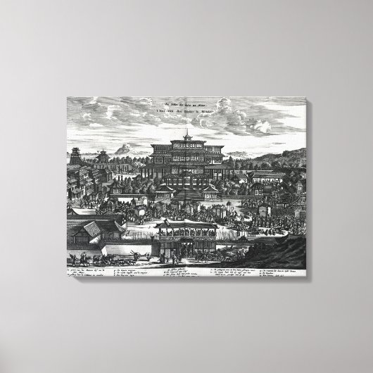 Processie van Macau, ter illustratie Canvas Afdruk (Voorkant)