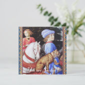 Processie van Magus Melchior,Paardruiters,Wilde Ka Kaart (Staand voorkant)