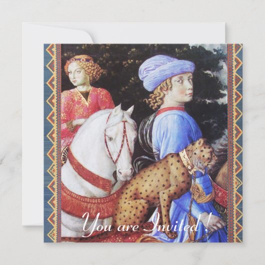 Processie van Magus Melchior,Paardruiters,Wilde Ka Kaart (Voorkant)