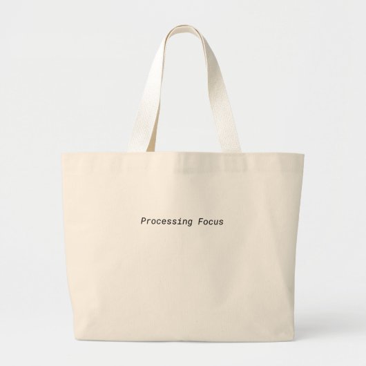 Processing Focus Minimalist Jumbo Tote Bag (Voorkant)