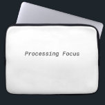 Processing Focus Minimalist Typewriter Laptop Sleeve<br><div class="desc">Secure your deep work. Premium padded sleeve featuring the signature PureType Studio typewriter design to remind you that your hardware is a tool for focus.</div>