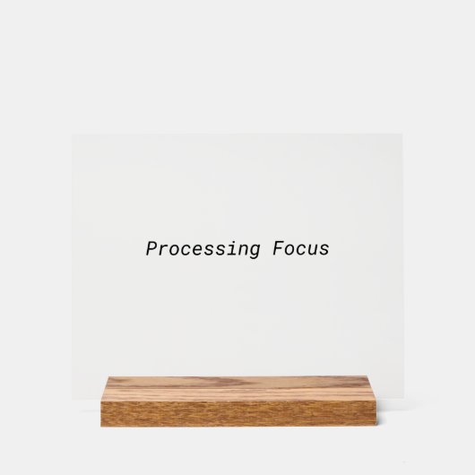 Processing Focus Minimalistische Schrijfmachine Acryl Bord (Voorkant)