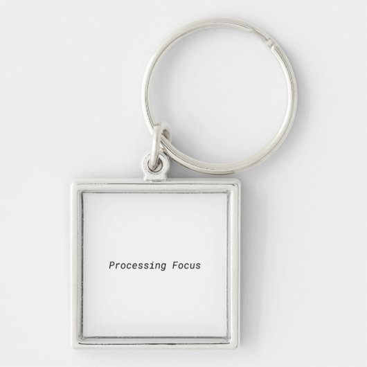 Processing Focus Minimalistische Schrijfmachine  Sleutelhanger (Voorkant)