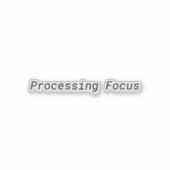 Processing Focus Minimalistische Schrijfmachine  Sticker (Voorkant)