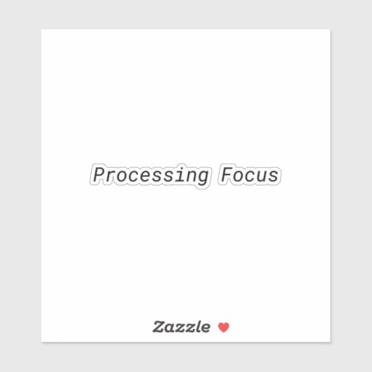 Processing Focus Minimalistische Schrijfmachine  Sticker (Vel)