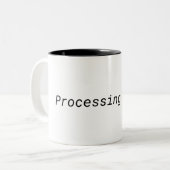 Processing Focus Minimalistische Twee-Tone Mok (Voorkant links)