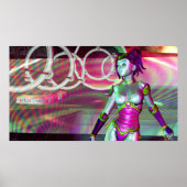 Processorwetenschap Fiction Robot Panaramic Poster (Voorkant)