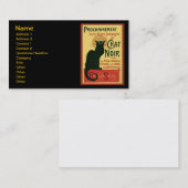 Prochainement Le Chat Noir, Theophile Steinlen Visitekaartje (Voorkant / Achterkant)