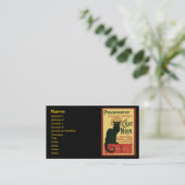 Prochainement Le Chat Noir, Theophile Steinlen Visitekaartje (Staand voorkant)