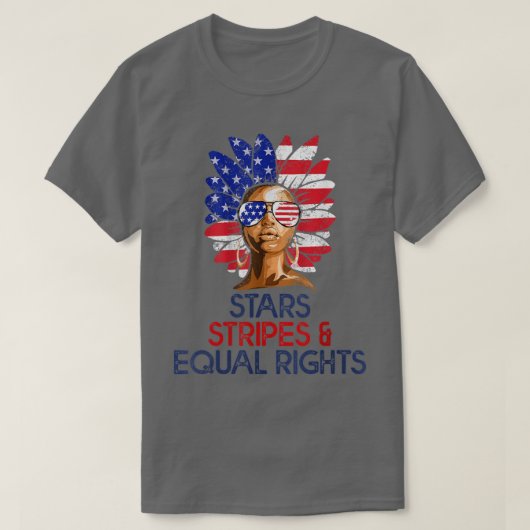 ProChoice Stars Stripes & Equal Rights Patriottic  T-shirt (Design voorkant)