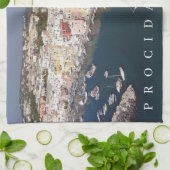 Procida eiland Corricella uitzicht theedoek (Gevouwen)