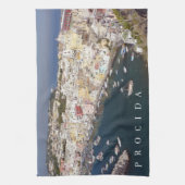 Procida eiland Corricella uitzicht theedoek (Verticaal)