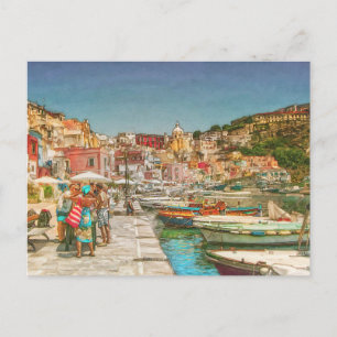 Procida Island, Italië Canvas Print Briefkaart