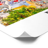 Procida Italië Reizen Waterverf Schets Hand geteke Poster (Hoek)