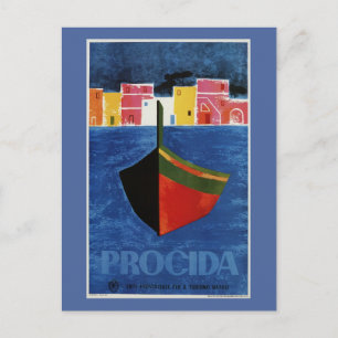 Procida Napels Italië retro vintage reisadvertenti Briefkaart
