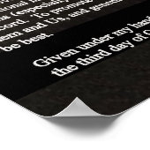 Proclamatie op dag van Thanksgiving Poster (Hoek)