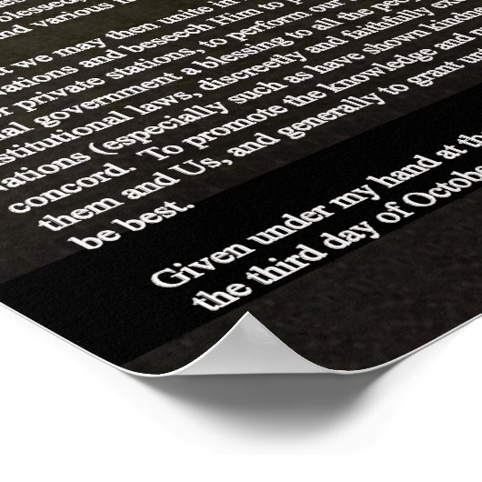 Proclamatie op dag van Thanksgiving Poster (Hoek)