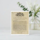 Proclamatie van de koning wegens onderdrukking van briefkaart (Staand voorkant)