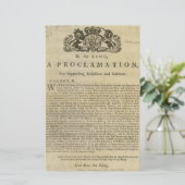 Proclamatie van de koning wegens onderdrukking van briefpapier (Staand voorkant)