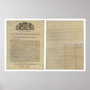 Proclamatie van de koning wegens onderdrukking van poster