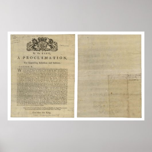 Proclamatie van de koning wegens onderdrukking van poster (Voorkant)