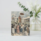 Proclamatie van de nieuwe koning van Dahomey Briefkaart (Staand voorkant)