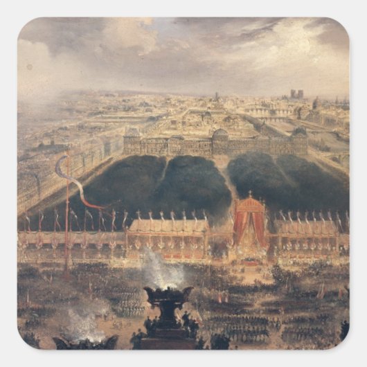 Proclamatie van de Tweede Republiek, 1848 Vierkante Sticker (Voorkant)