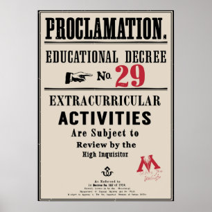 Proclamation Educational Decreet nr. 29 Poster