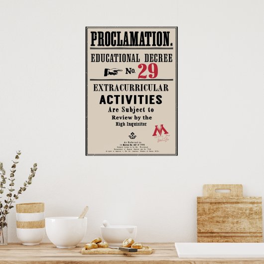 Proclamation Educational Decreet nr. 29 Poster (Keuken)