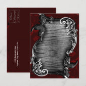 Proclamation Vampire Gothic Wedding Aankondigingskaart (Voorkant / Achterkant)