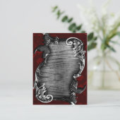 Proclamation Vampire Gothic Wedding Aankondigingskaart (Staand voorkant)