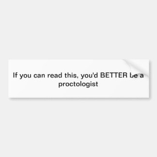 Procotoloog Bumpersticker