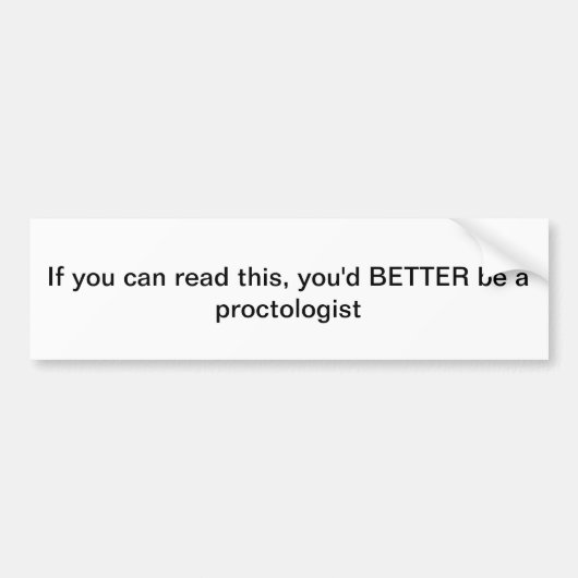 Procotoloog Bumpersticker (Voorkant)