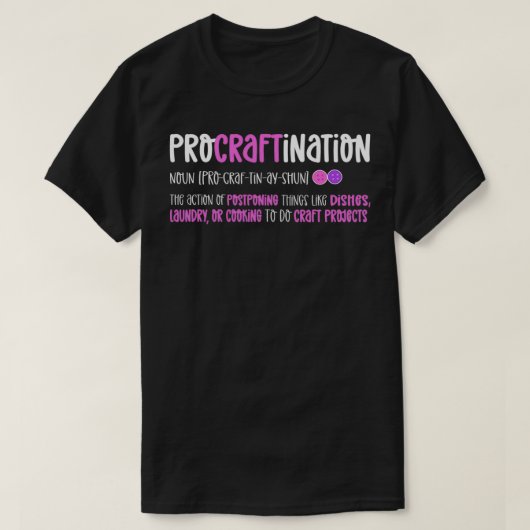 ProCRAFTination Definition T-shirt (Design voorkant)
