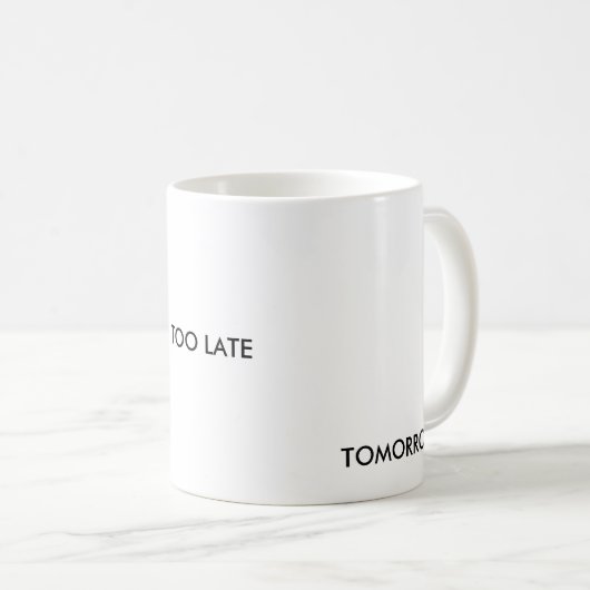 Procrastatie-Mok Koffiemok (Voorkant rechts)