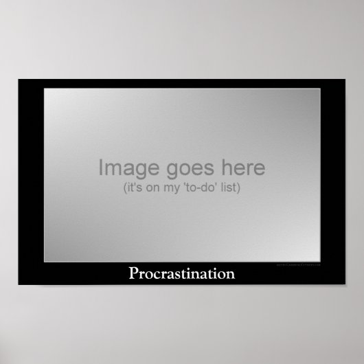Procrastatie - motivatie poster (Voorkant)