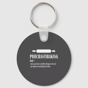 Procrastibaking Grappige Definitie - Bakliefhebber Sleutelhanger