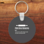 Procrastibaking Grappige Definitie - Bakliefhebber Sleutelhanger (Voorkant)