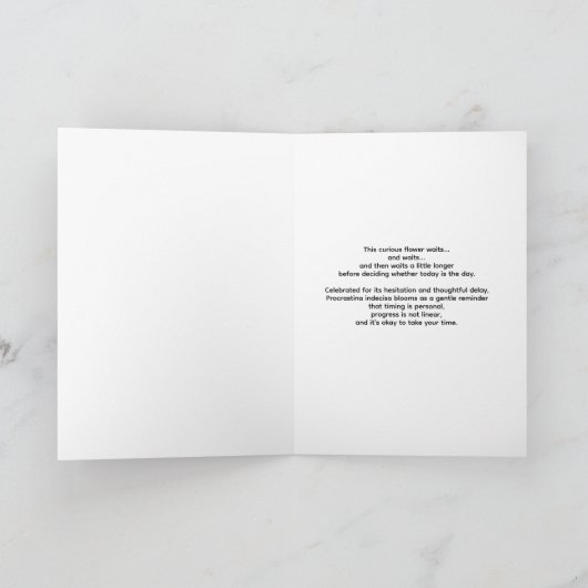 Procrastina indecisa The Indecisive Procrastinator Kaart (Binnen)