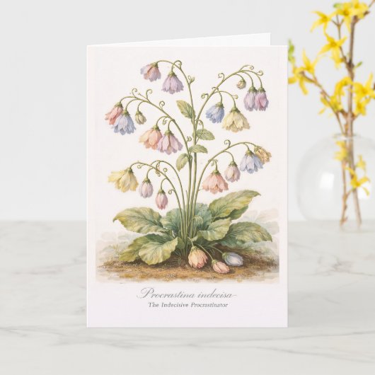 Procrastina indecisa The Indecisive Procrastinator Kaart (Gele Bloem)