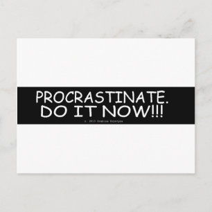 PROCRASTINAAT BRIEFKAART