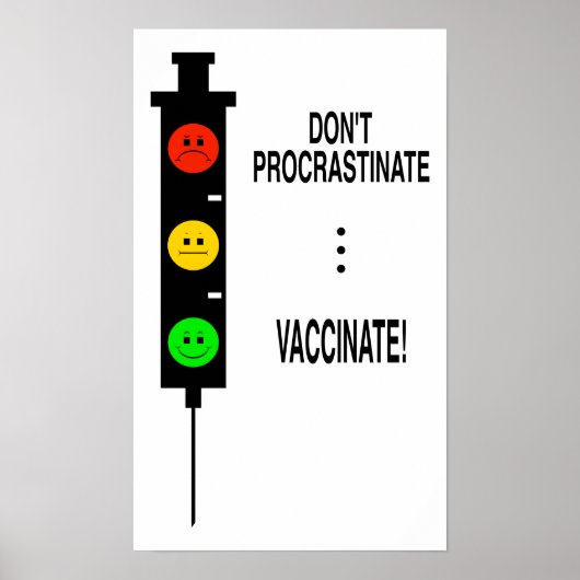 Procrastinaat niet... vaccinaat! poster (Voorkant)