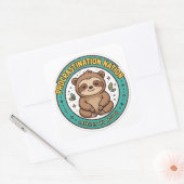 Procrastinatie Land Funny Sloth Sticker (Envelop)