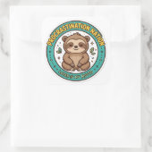 Procrastinatie Land Funny Sloth Sticker (Tas)