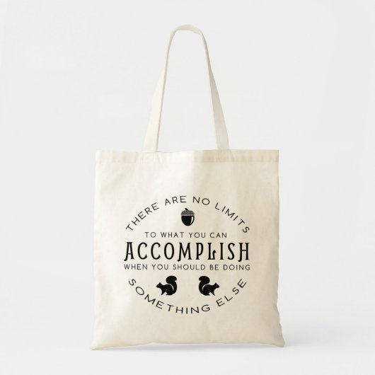 Procrastination - Black Graphic on Canvas tas (Voorkant)